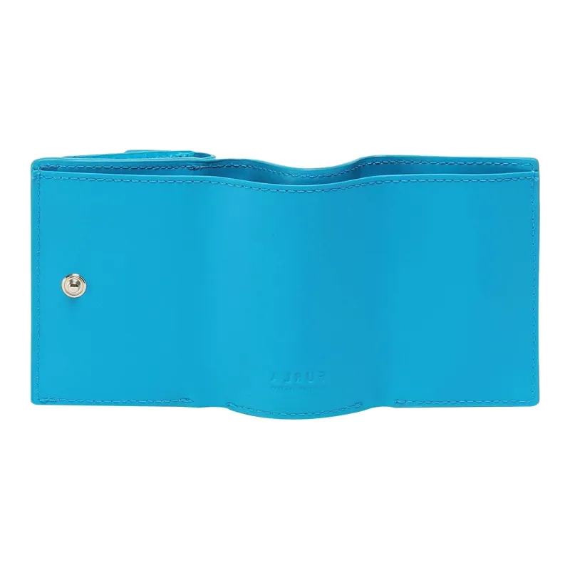 Furla Babylon Calfskin Card Holder Wallet Small Size Women's Blue-4