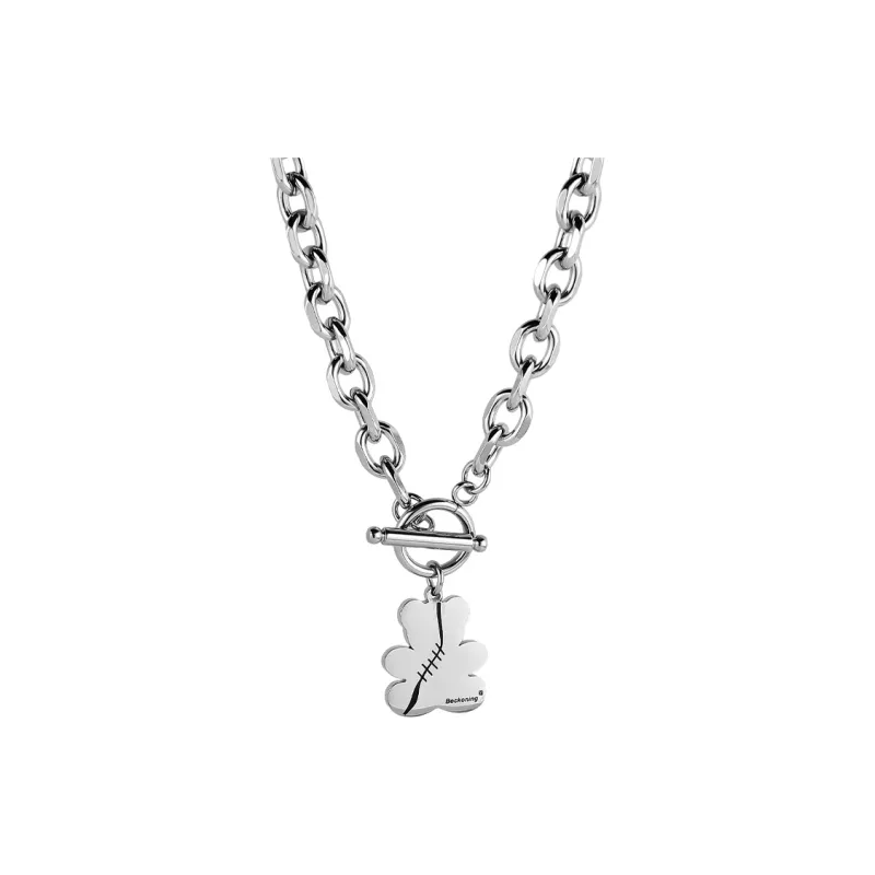 MAGICPOLE Titanium Steel Necklaces Unisex Silver-2