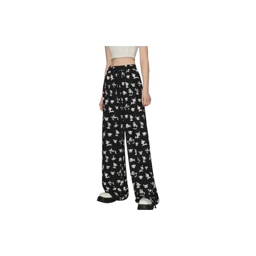 UNIFREE X Betty Boop Co-brand Casual Pants Women's Black