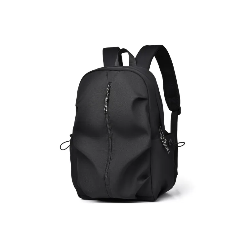 MUYKUY Durable Fabric Backpack Regular Unisex Black White-1