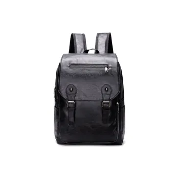 Slazenger PU Laptop Backpack Regular Men's Black/Dark Brown/Light Brown