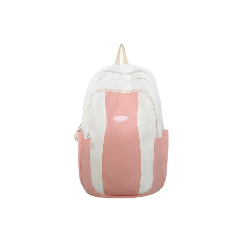 Techson Nylon Backpack Regular Unisex Black/Pink/Burgundy/Khaki-3