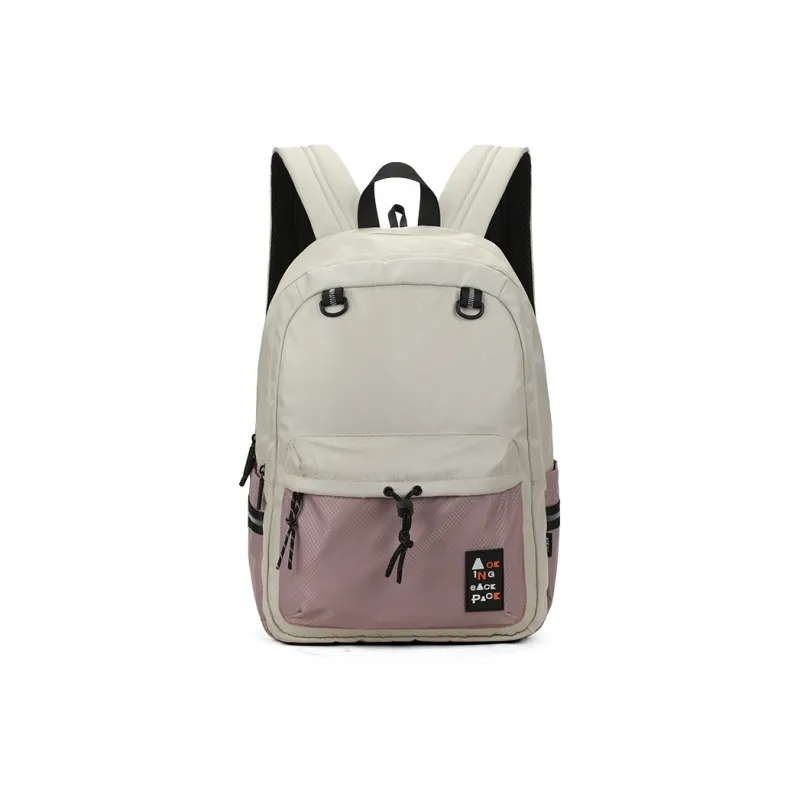 AOKING AK Polyester Backpack Medium Size Unisex Black Pink Khaki Army Green-3