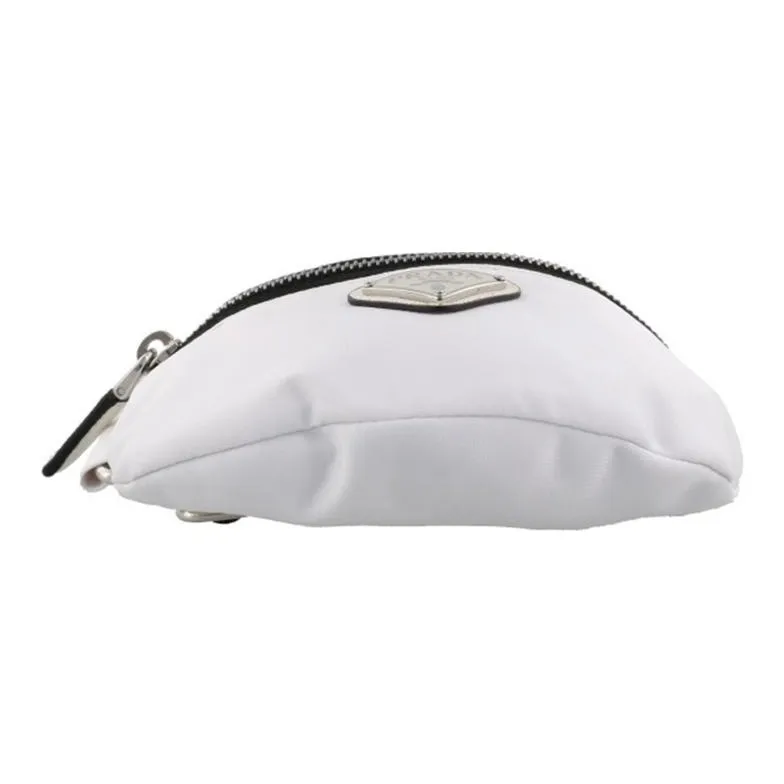 PRADA Nylon Coin Purses Wallets Men's White-5