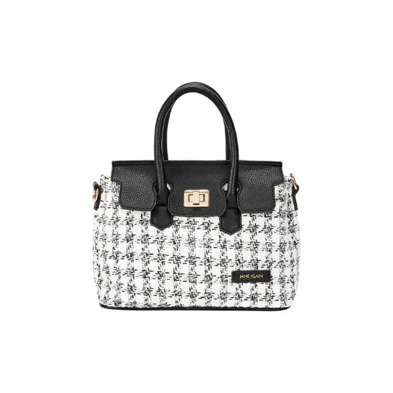 JANE KLAIN Fabric+Synthetic Leather Shoulder Bag Crossbody Bag Handbag Regular Women's Black/Red-0