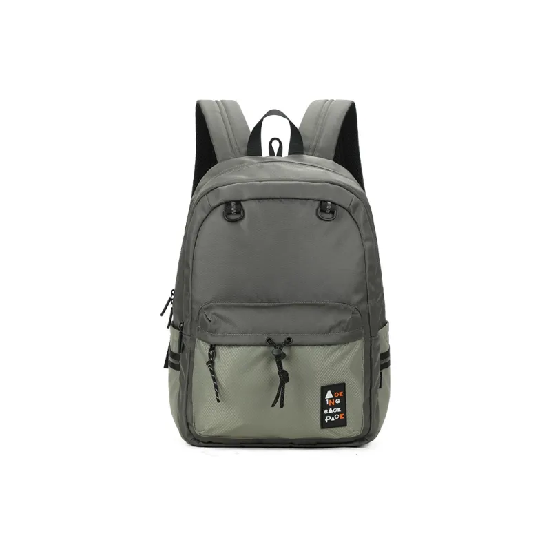 AOKING AK Polyester Backpack Medium Size Unisex Black Pink Khaki Army Green-0