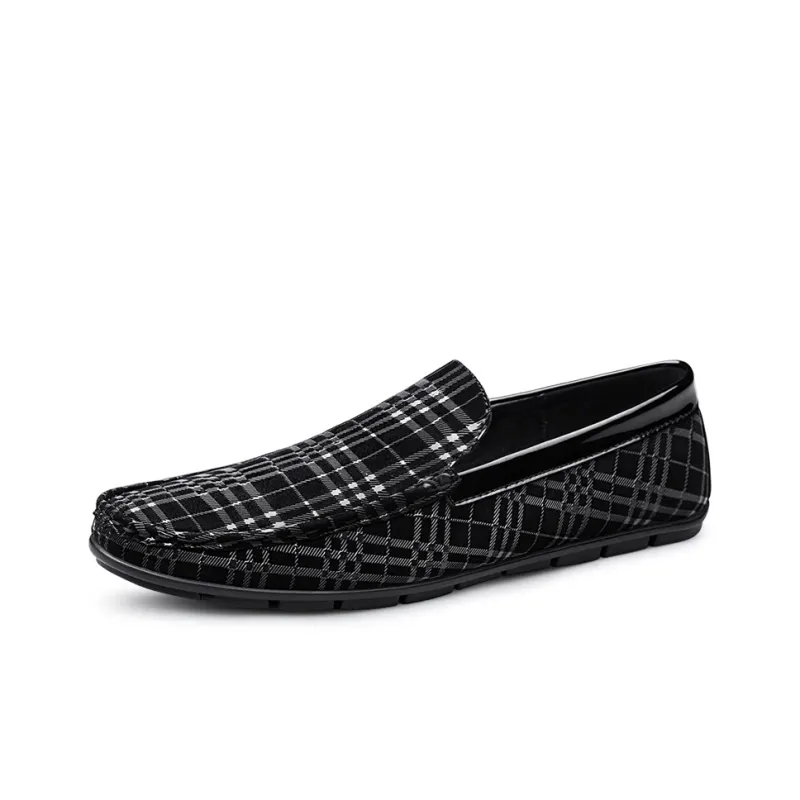 Mansion bull Gommino Loafers Unisex Black/Red-1