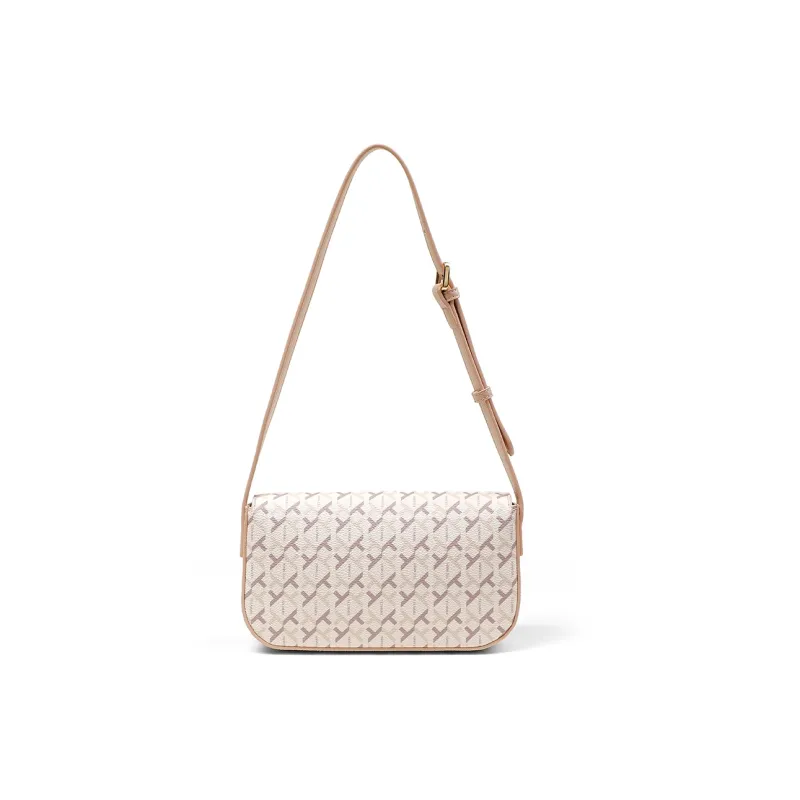 Teenmix PVC Envelope Bag, Shoulder Bag Medium Size Women's Cherry Blossom Pink/Mocha-3