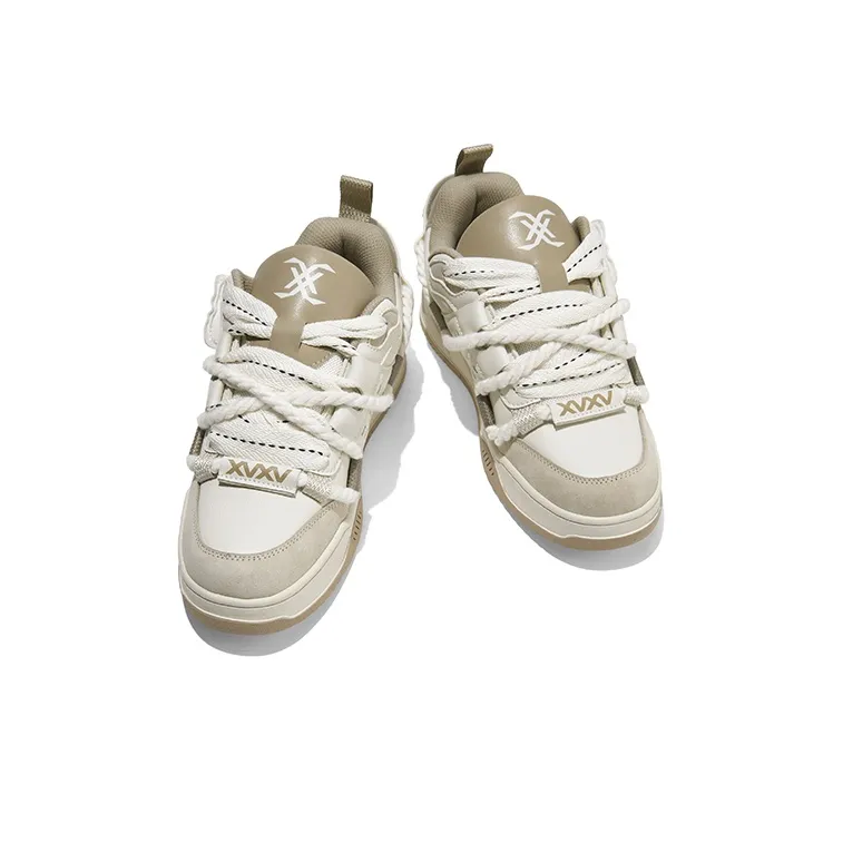 Vxv Structure Shoelace Anti-Slip And Wear-Resistant Height Increasing Low-Top Skateboard Shoes Unisex-11