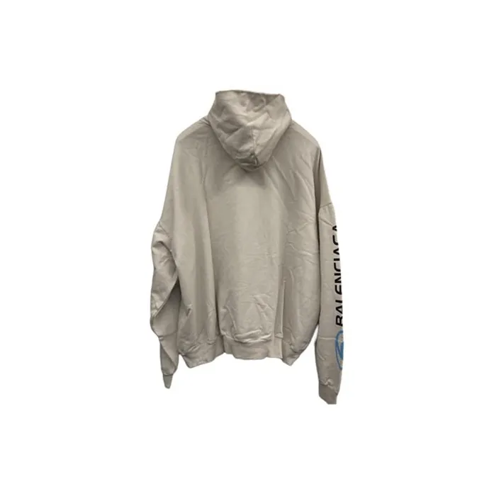 Balenciaga Logo Printed Distressed Hoodie-9