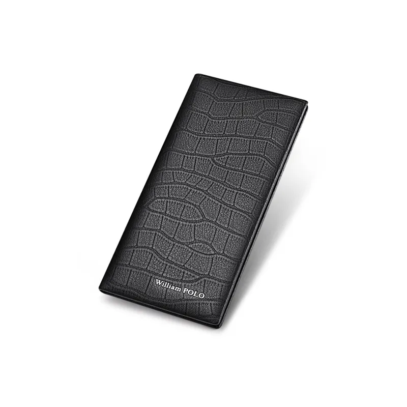WilliamPOLO Top Grain Cow Leather Zero Wallet Regular Men's Black-11