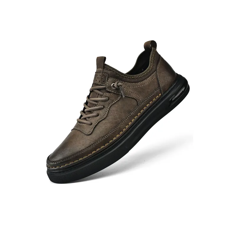 Laoks Casual Shoes Men Low Top Black/Brown-8