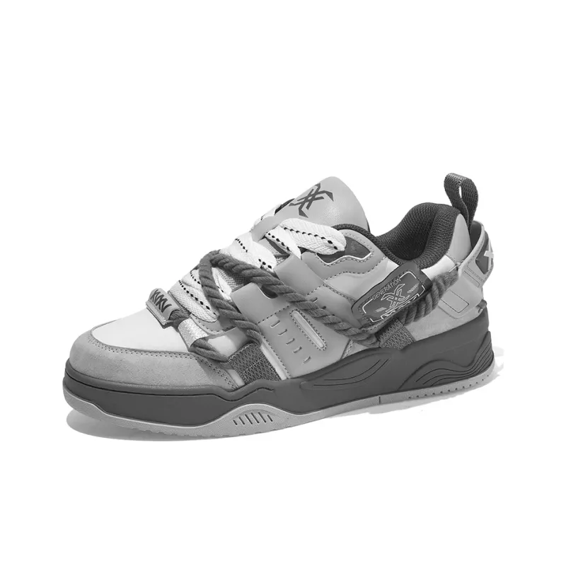 Vxv Structure Shoelace Anti-Slip And Wear-Resistant Height Increasing Low-Top Skateboard Shoes Unisex-17