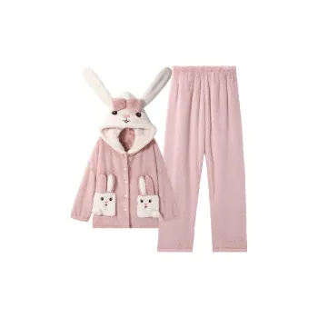 White Ran Outerwear-Ready Loungewear & Sleepwear Women's Pink