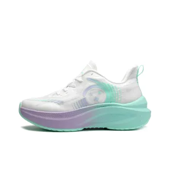 HUITENG Running Shoes Unisex Low Top Aurora Blue/Flame Red/Glacier White/Starry Black/Starry Pink