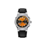 Silver Orange Dial 50m Waterproof
