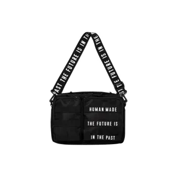 HUMAN MADE Nylon One Shoulder Handbag, Crossbody Bag Large Size Unisex Black