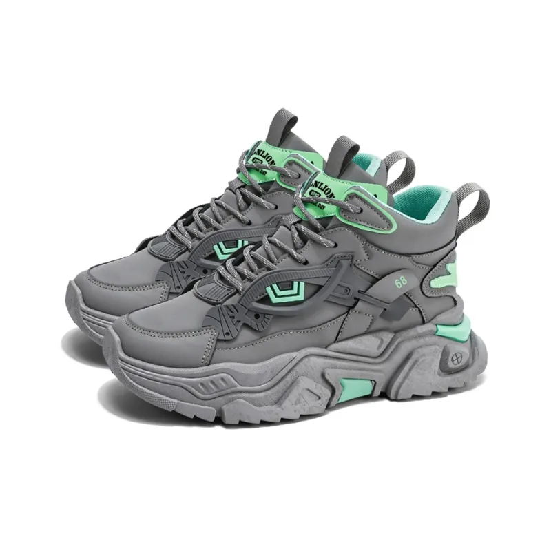 Tonlion Cushioning Anti-Slip And Wear-Resistant Height Increasing Mid-Top Chunky Sneakers Men's-10