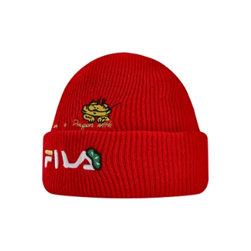FILA Sheep Wool Beanies Women's Red-1