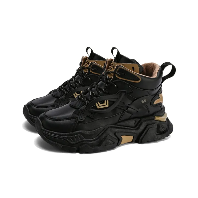 Tonlion Cushioning Anti-Slip And Wear-Resistant Height Increasing Mid-Top Chunky Sneakers Men's-2