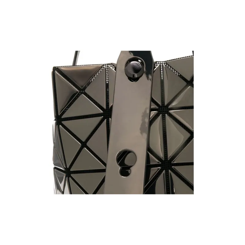 ISSEY MIYAKE Polyurethane Tote Bag, Shopping Bag, Shoulder Bag, Handbag Mini Women's Black-1