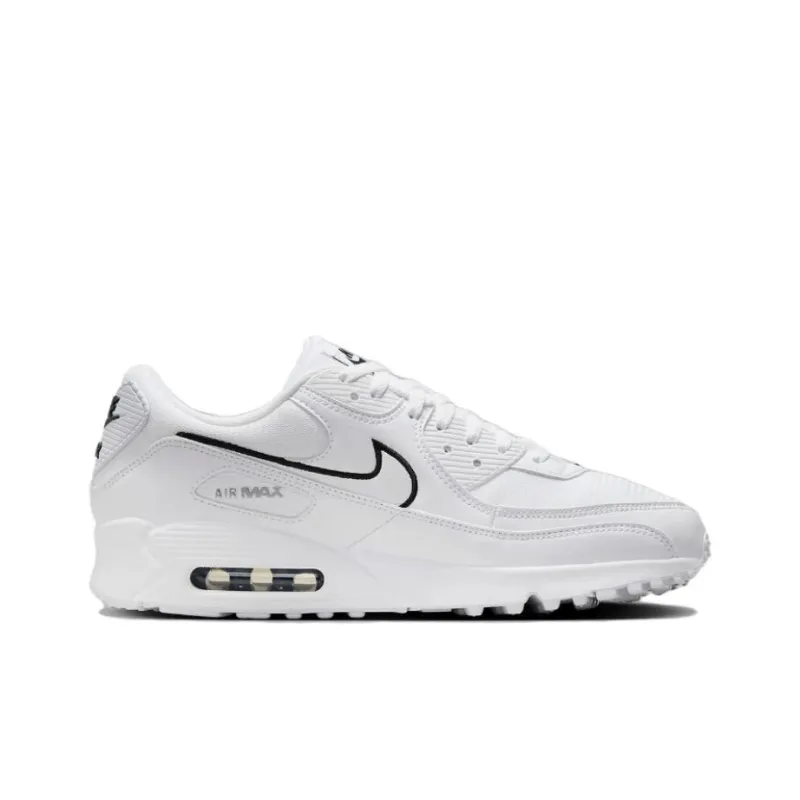 Nike Air Max 90 White Black Outlined Swoosh-1