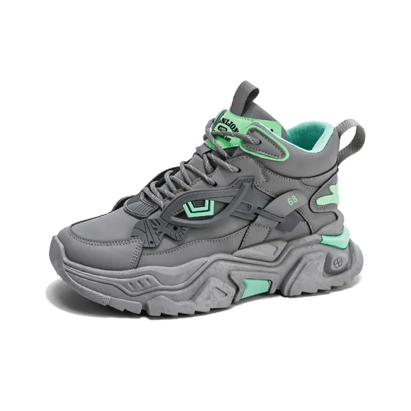 Tonlion Cushioning Anti-Slip And Wear-Resistant Height Increasing Mid-Top Chunky Sneakers Men's-9