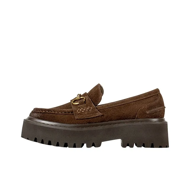 Wonderful Couple Loafers 5cm Women's Brown-0