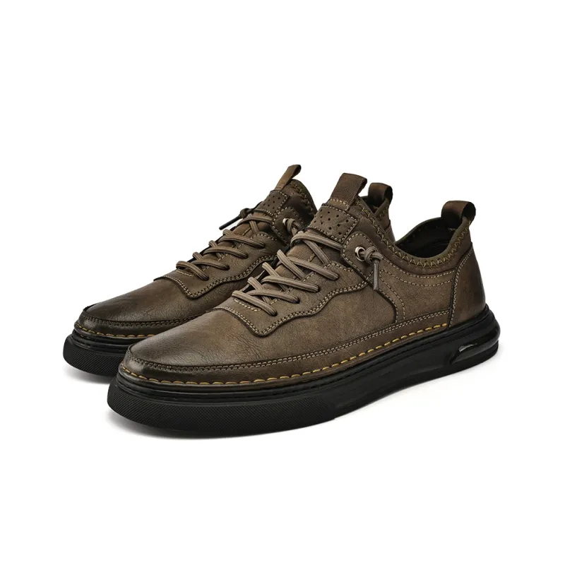 Laoks Casual Shoes Men Low Top Black/Brown-11