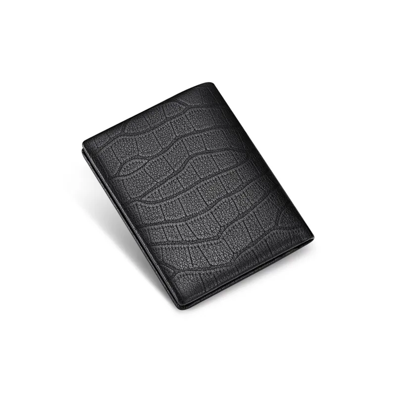 WilliamPOLO Top Grain Cow Leather Zero Wallet Regular Men's Black-7
