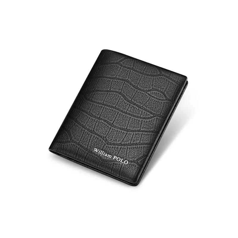 WilliamPOLO Top Grain Cow Leather Zero Wallet Regular Men's Black-6