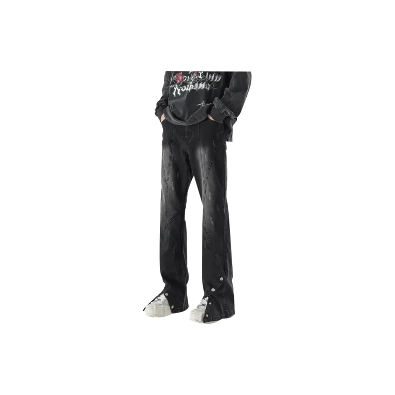 PAINT STAIN Jeans Unisex Black-0