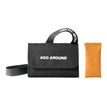 LOHAS Travel Nylon Material Passport Holder With Shoulder Bag Regular Unisex Black/Pink