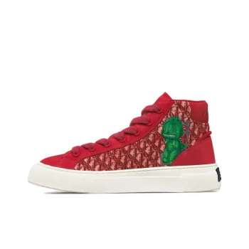 DIOR B33 High Top Skateboard Shoes Men's Red