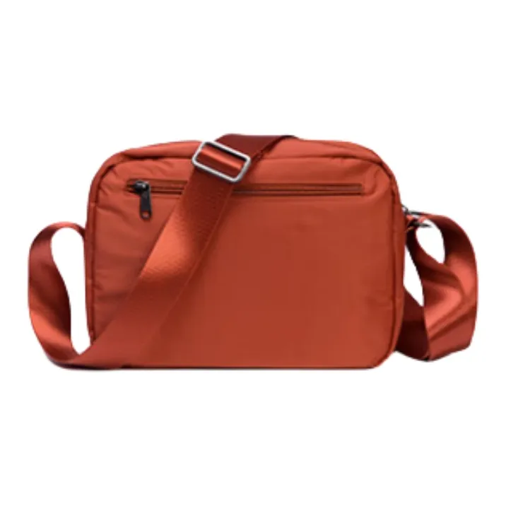 FOUVOR Oxford Shoulder Bag Crossbody Bag Women's Chestnut Red/Classic Black-2