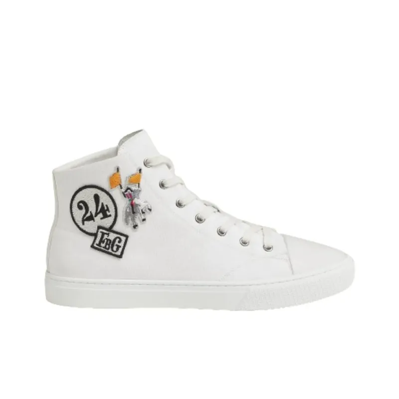 HERMES Illico Non slip Lightweight High Top Skateboard Shoes Men's White-1