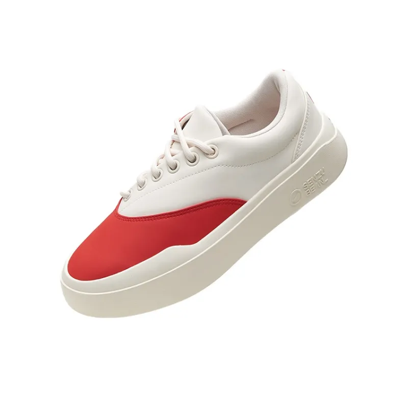 Senzubean SZB Fairy Bean Cao Fang Abrasion Resistant Low Top Skateboard Shoes Unisex Red-4