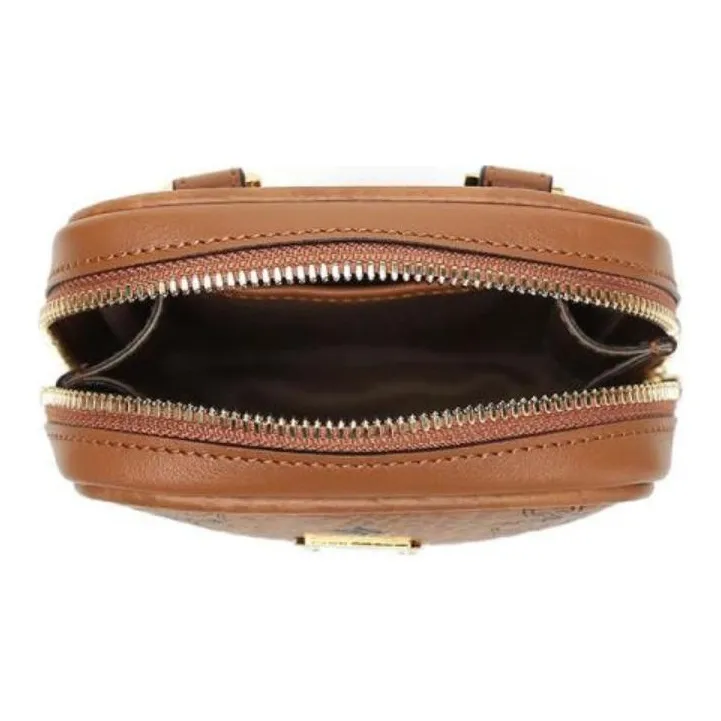 MCM Klassik Visetos Leather One Shoulder Crossbody Fanny Pack Mini Unisex Brown Cognac-5