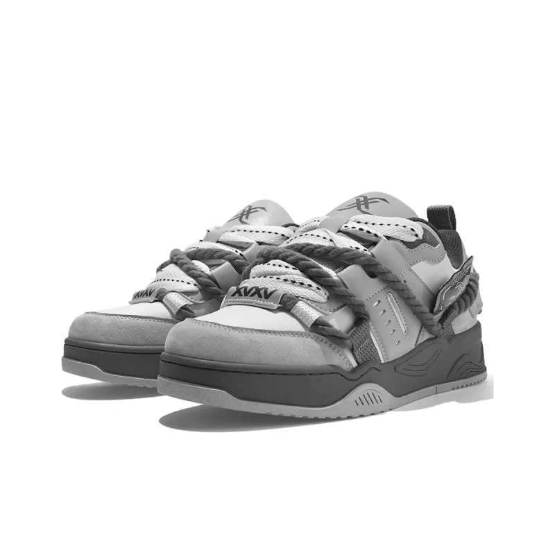 Vxv Structure Shoelace Anti-Slip And Wear-Resistant Height Increasing Low-Top Skateboard Shoes Unisex-16