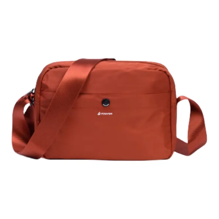 FOUVOR Oxford Shoulder Bag Crossbody Bag Women's Chestnut Red/Classic Black-0