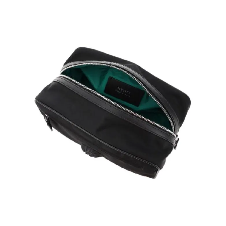 VERSACE Nylon Toiletry Bags Clutches Unisex Black-5