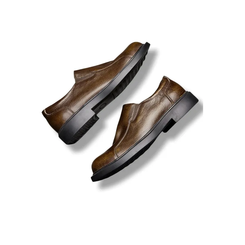 Brounvanm Men's Casual Shoes Men Low Top Black, Brown-7
