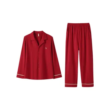 Aannsfam Pajama Set Men's Basic Red