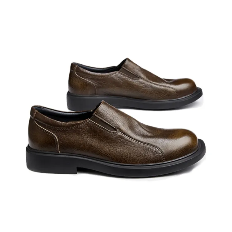 Brounvanm Men's Casual Shoes Men Low Top Black, Brown-3