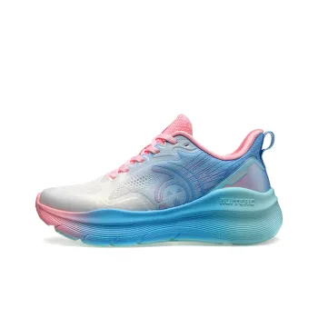 HUITENG Running Shoes Unisex Low Top Rainbow Pink/Dream Purple/Sky Blue/Sunrise Orange/Midnight Black
