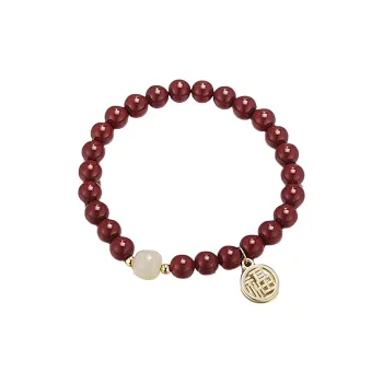 Seven Little Craftsmen Reconstructed Cinnabar Jade Bracelets Women's