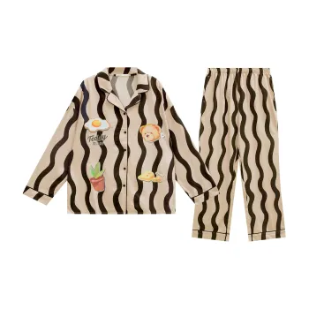 GUKOO x Teddy Zoo Pajama Set Women's Khaki