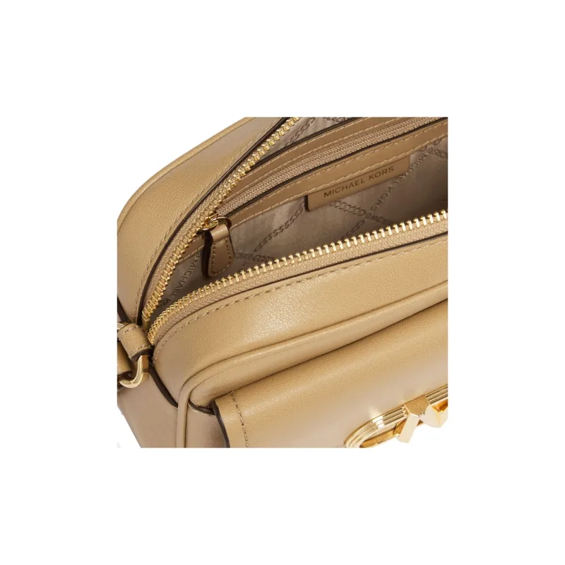 MICHAEL KORS PARKER Cow Leather Shoulder Bag, Crossbody Bag Medium Size Women's Camel-4