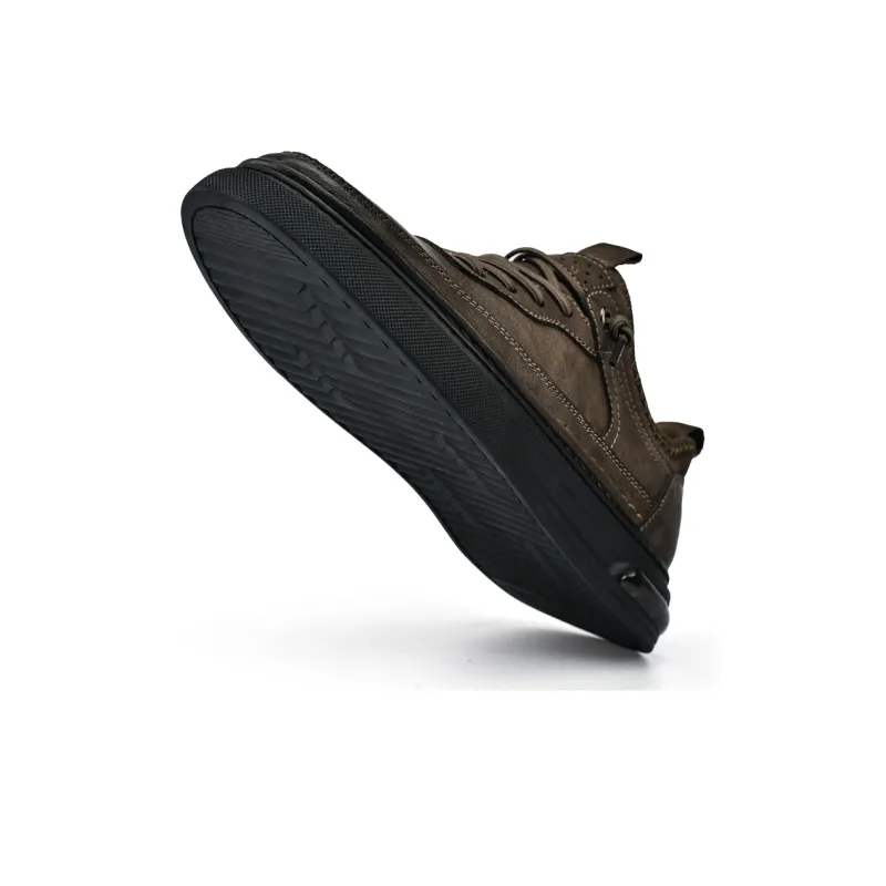 Laoks Casual Shoes Men Low Top Black/Brown-18