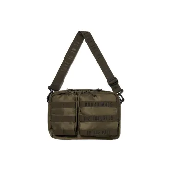 HUMAN MADE Nylon One Shoulder Handbag Crossbody Bag Large Size Unisex Green